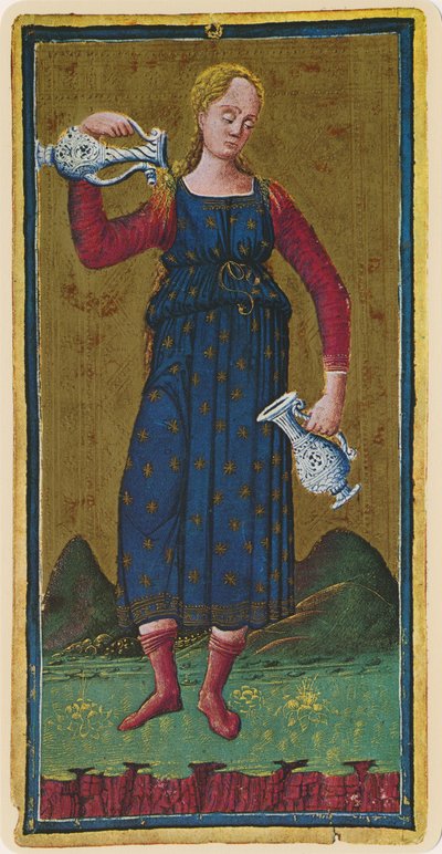 Temperance, Facsimile of a Tarot Card from the 